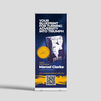 33" x 81" Retractable Banner for Author