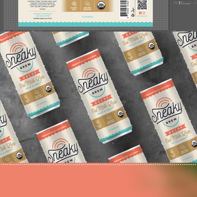 Minimal yet Retro Can Design for Sneaky Brew
