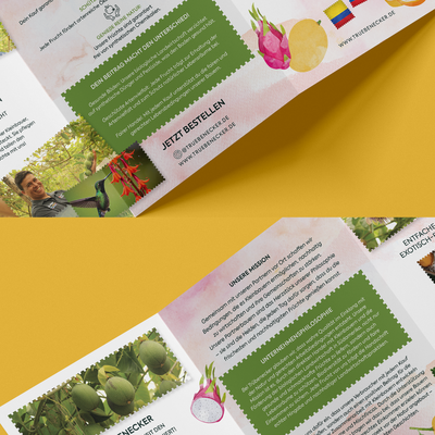Bio Tropenfrüchte Trifold A4 Brochure 