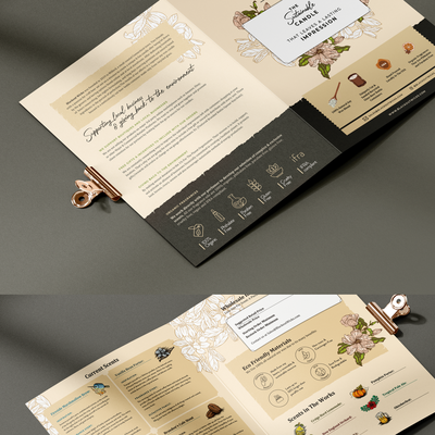 Blackout Brochure for a candle company 