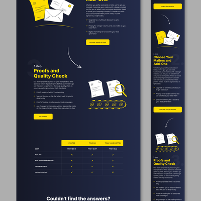 Webpage design with custom-made hand-drawn elements