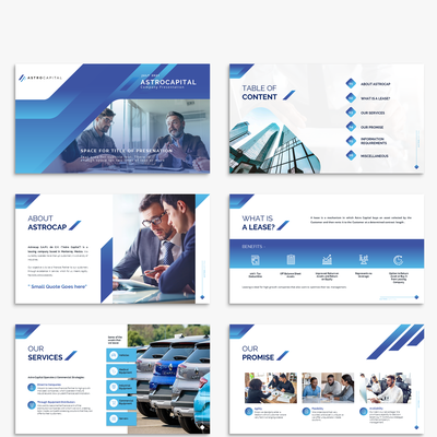 Branded Powerpoint Deck for a Leasing Company